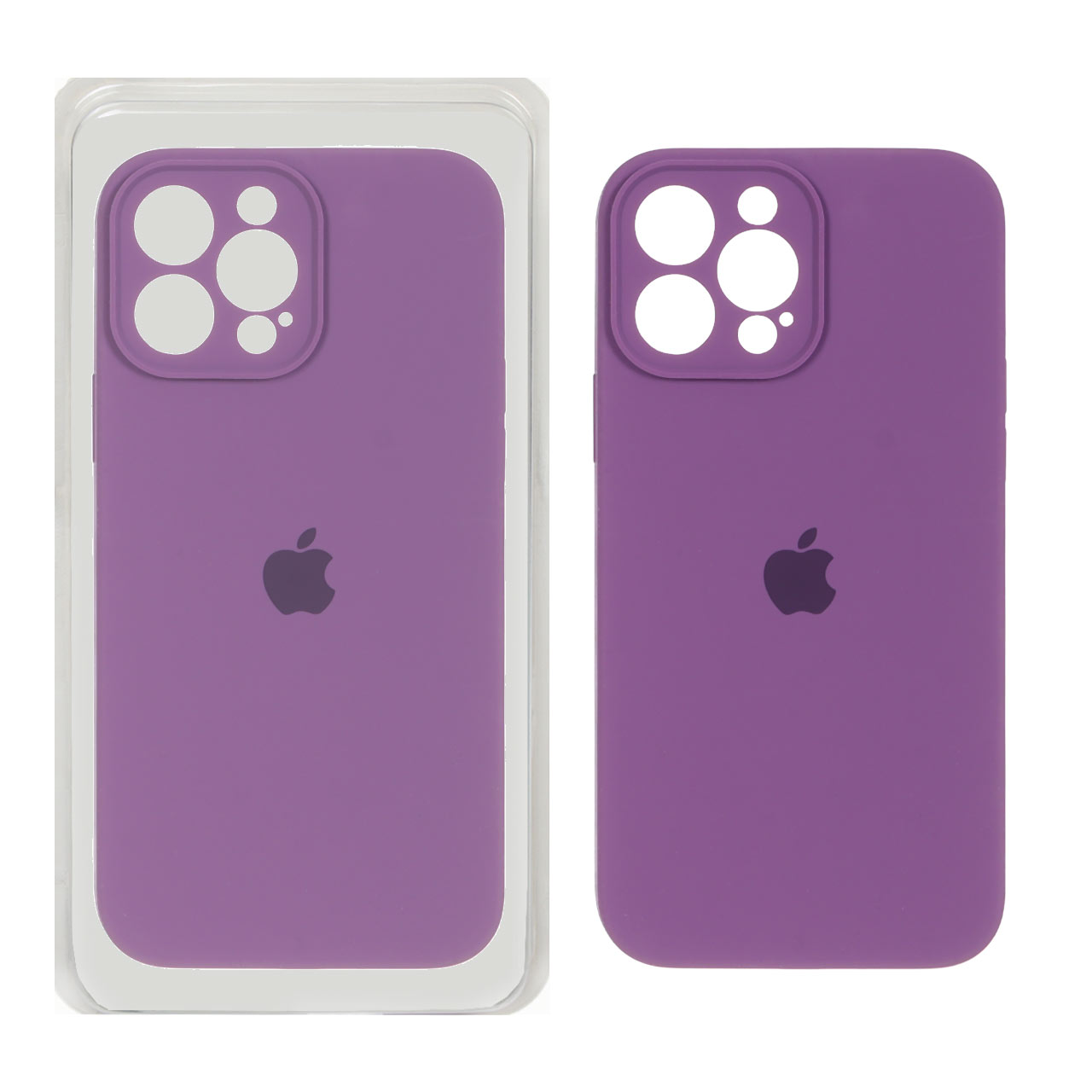 قاب سیلیکونی پاک کنی محافظ لنزدار اورجینال Apple iPhone 13 Pro Max - ارغوانی (پک اصلی)