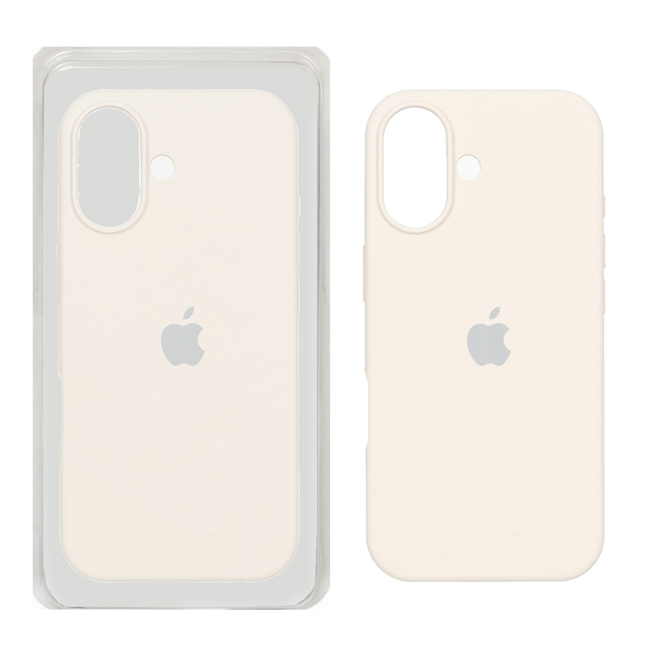 قاب سیلیکونی پاک کنی اورجینال Apple iPhone 17 - کرم (پک اصلی)