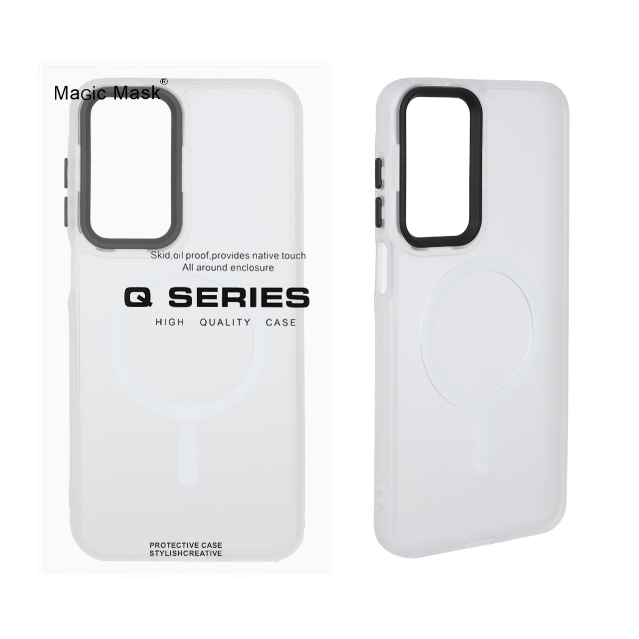 قاب اورجینال Magic Mask مات Magsafe بلک لنز Samsung Galaxy A17 / A26 - سفید (پک دار)