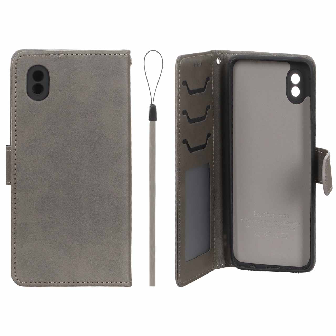 کیف موبایل مگنتی درجه یک داخل خز MNC Plus مدل Samsung Galaxy A01 Core - خاکستری