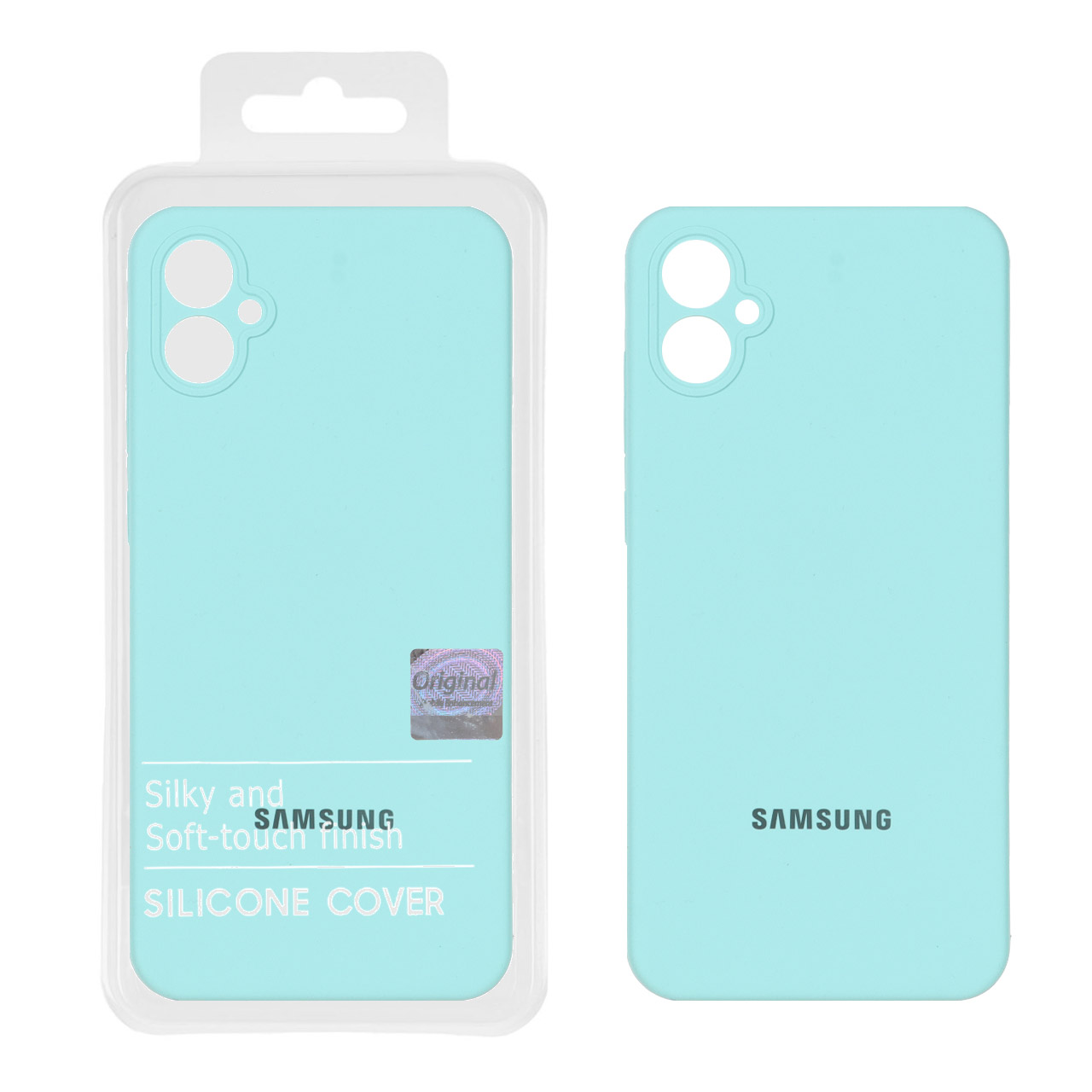 قاب سیلیکونی پاک کنی اورجینال Master Quality مدل Samsung Galaxy A05 - سبز آبی (پک دار)