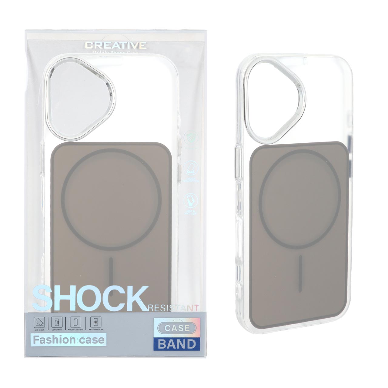 قاب اورجینال Unique Case مات رنگی MagSafe لنز کروم Apple iPhone 16 - طوسی (پک دار)