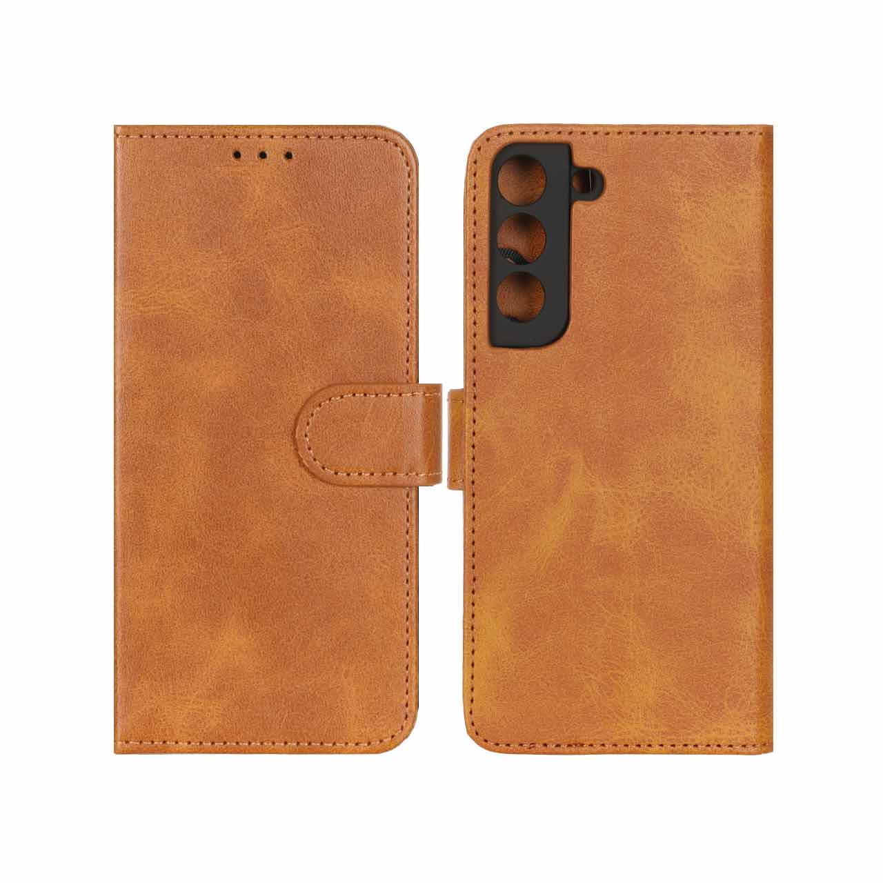 کیف موبایل مگنتی درجه یک MNC مدل Samsung Galaxy S22 - عسلی