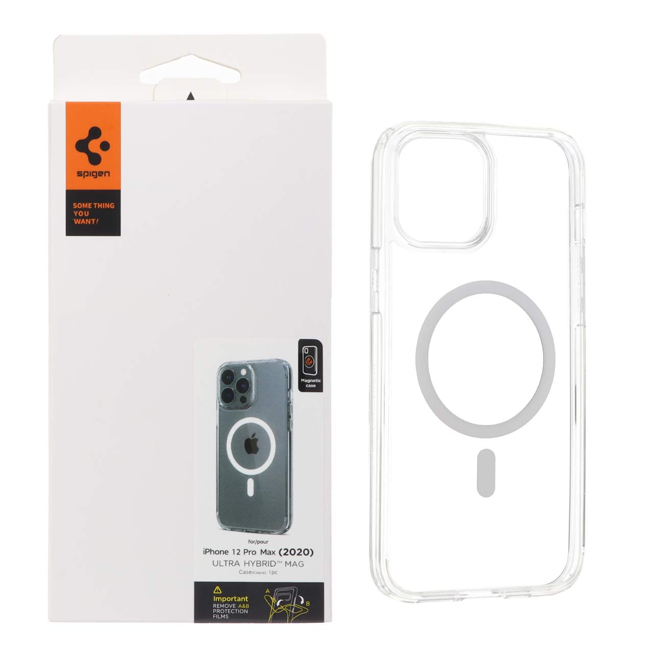 قاب Spigen اورجینال دور ژله ای شفاف MagSafe مدل Apple iPhone 12 Pro Max (پک دار)