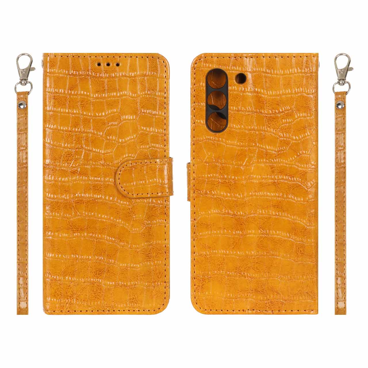 کیف موبایل مگنتی کروکو MNC مدل Samsung Galaxy S21 FE - عسلی