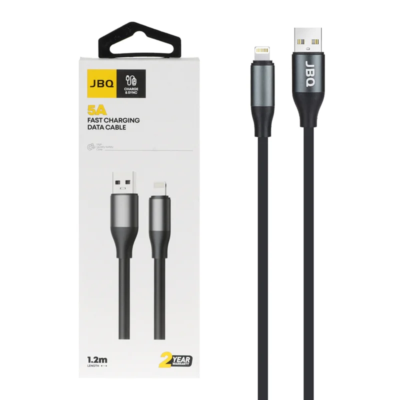 کابل شارژ 1.2 متری فست آیفون JBQ مدل CA-612 - مشکی (گارانتی یکساله رصاصی)