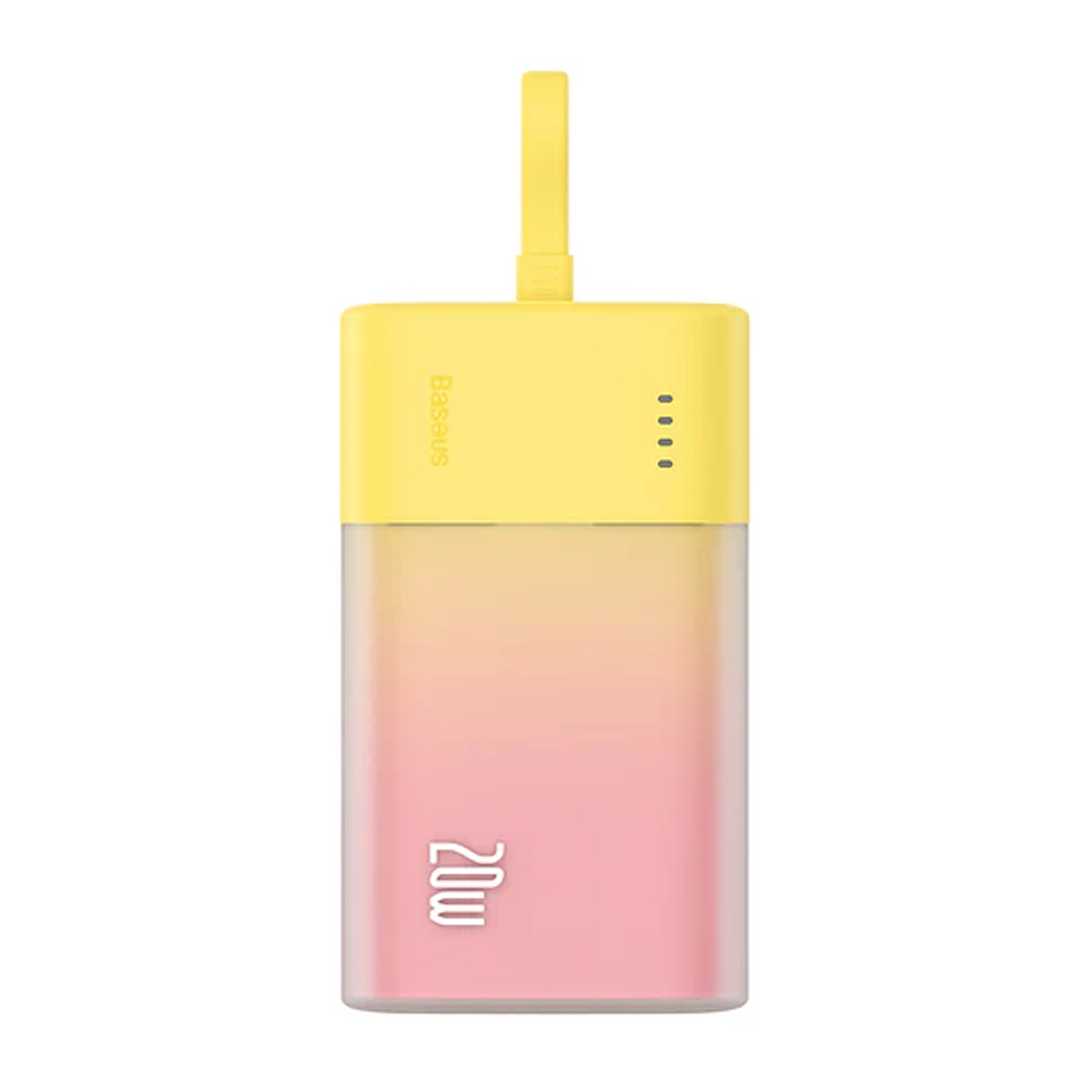 پاوربانک (فست شارژ) Baseus 5200mAh مدل Popsicle PPKDC05I 20W - زرد (گارانتی آونگ)