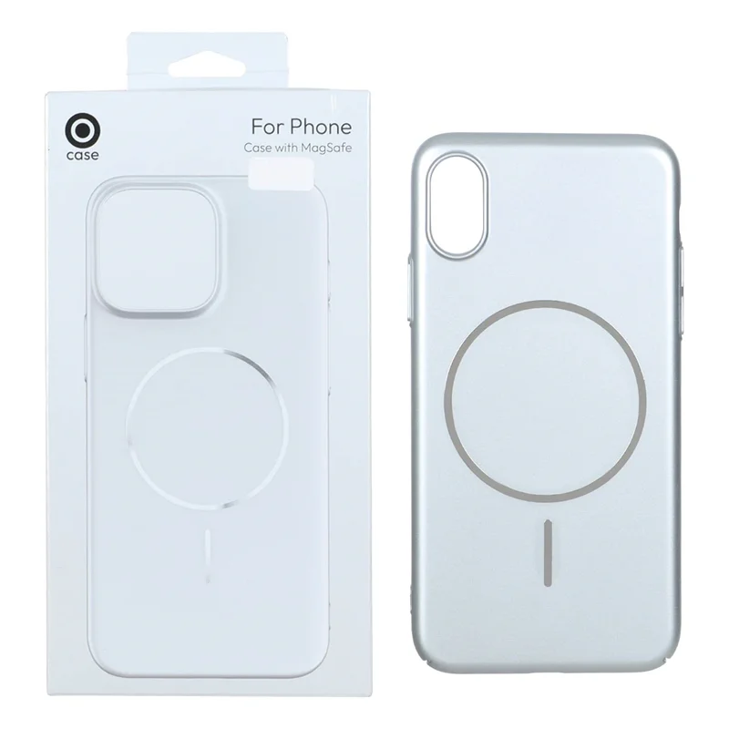 قاب متالیک MagSafe پشت سخت Apple iPhone X / iPhone XS - نقره ای (پک دار)