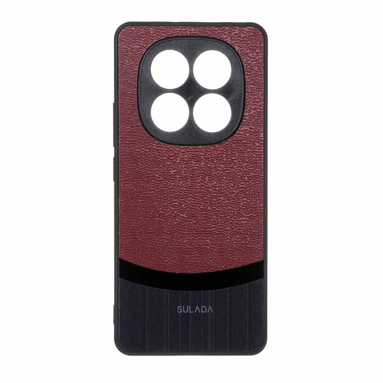 قاب SULADA دو تکه Texture مدل Xiaomi Redmi Note 14 Pro 4G - زرشکی