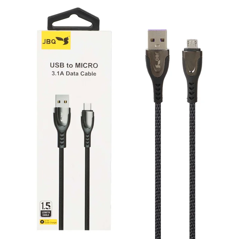 کابل شارژ 1.5 متری فست اندروید JBQ مدل DT-02 - مشکی (گارانتی یکساله رصاصی)