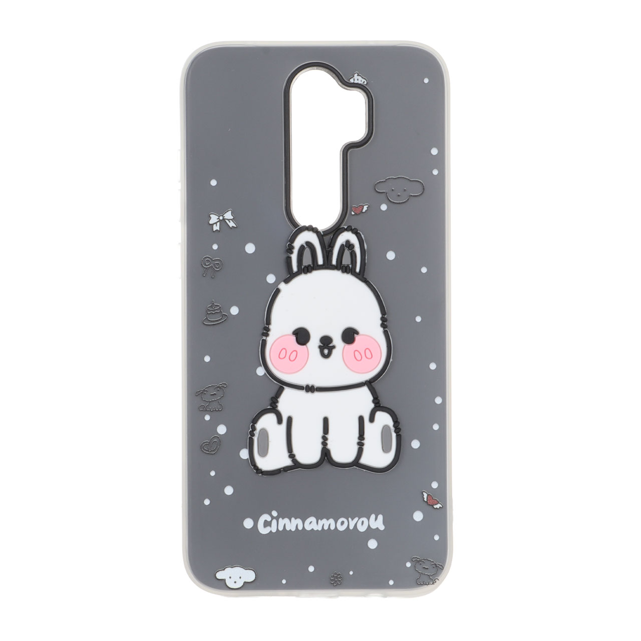 قاب دو لایه مات عروسک برجسته Xiaomi Redmi Note 8 Pro - مشکی