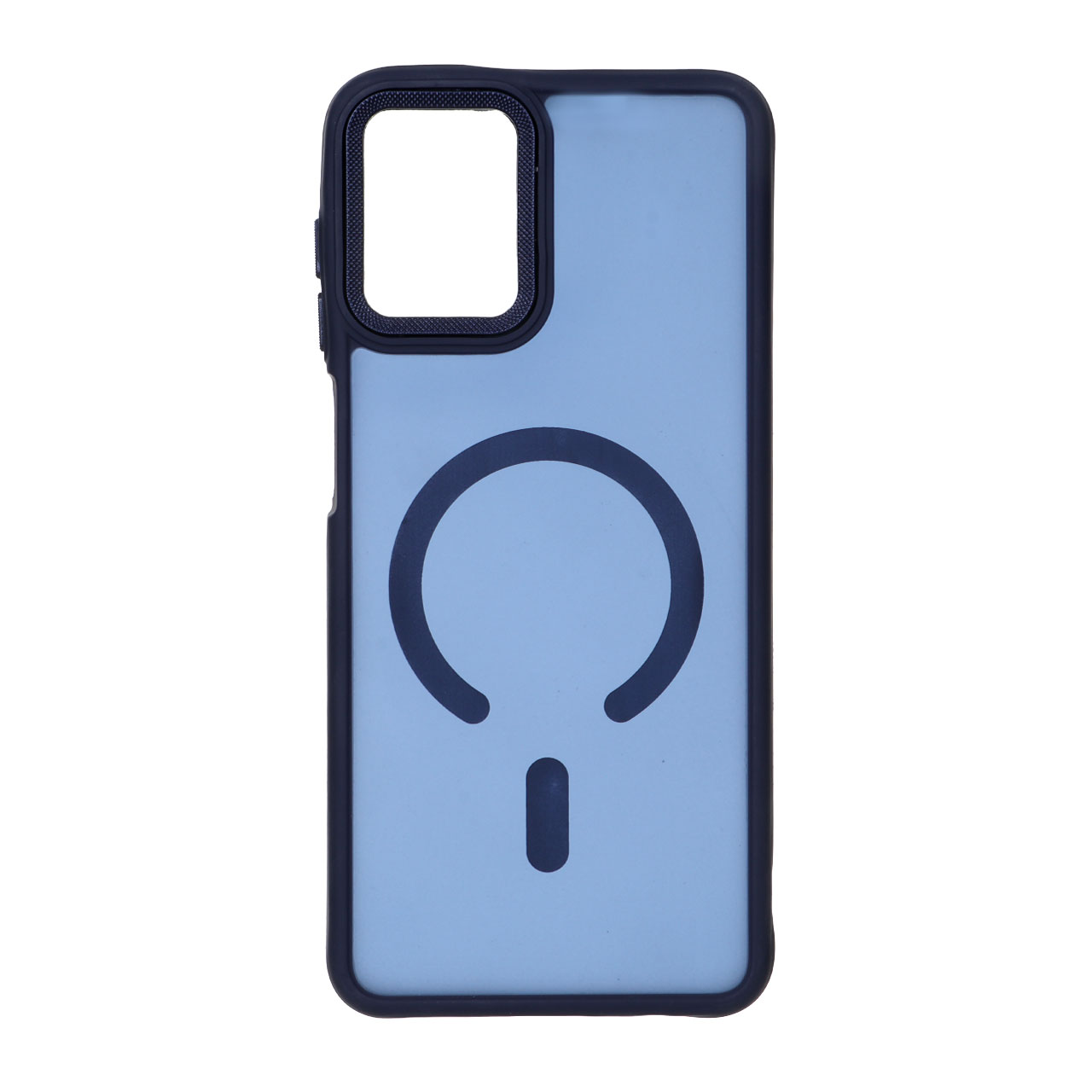 قاب مات لنز کربن طرح مگ سیف دور رنگی Samsung Galaxy A12 / M12 / F12 - سرمه ای