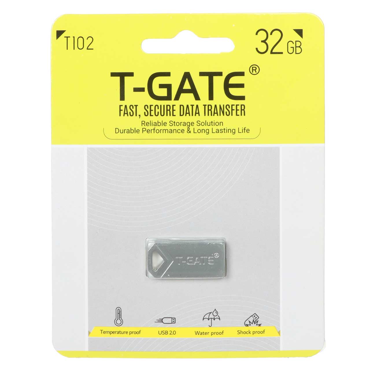T-GATE T102 USB2.0 Flash Memory - 32GB - نقره ای (گارانتی آسان سرویس)