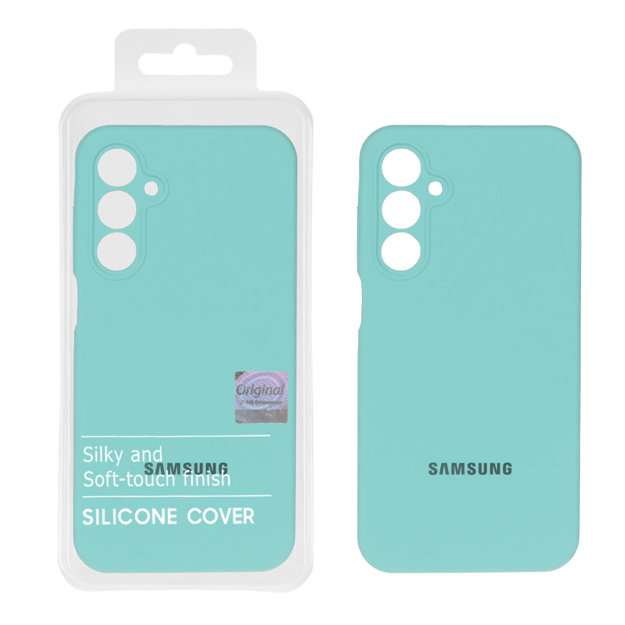 قاب سیلیکونی پاک کنی اورجینال Master Quality مدل Samsung Galaxy A25 5G - سبزآبی (پک دار)