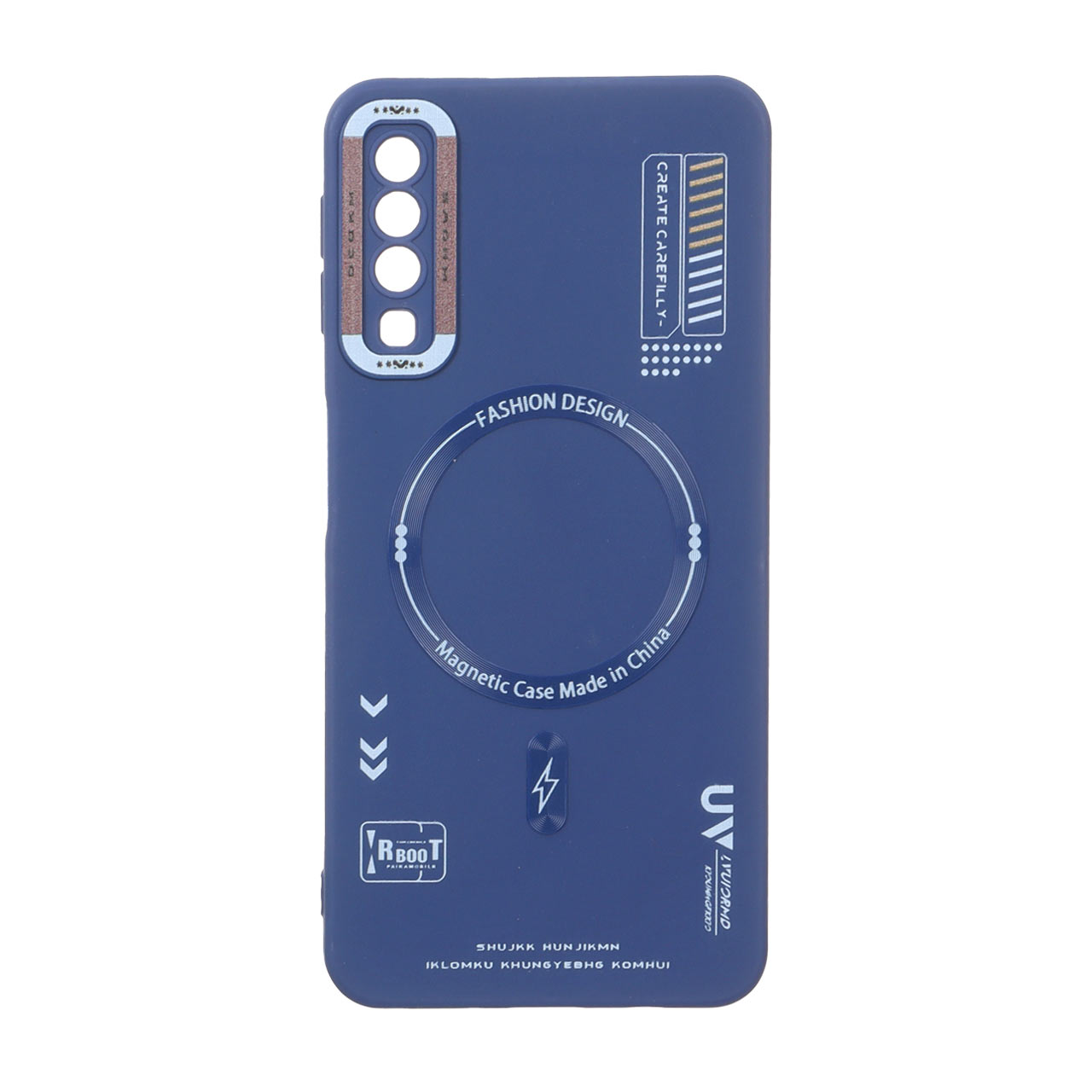 قاب Fashion Design طرح مگ سیف RT مدل Samsung Galaxy A750 / A7 (2018) - سرمه ای