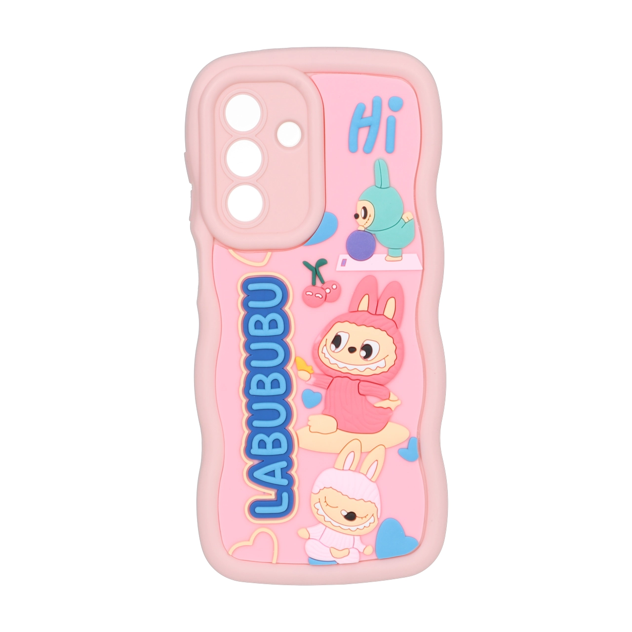 قاب کنگره ای عروسک برجسته محافظ لنزدار Samsung Galaxy A56 / A36 - طرح 181