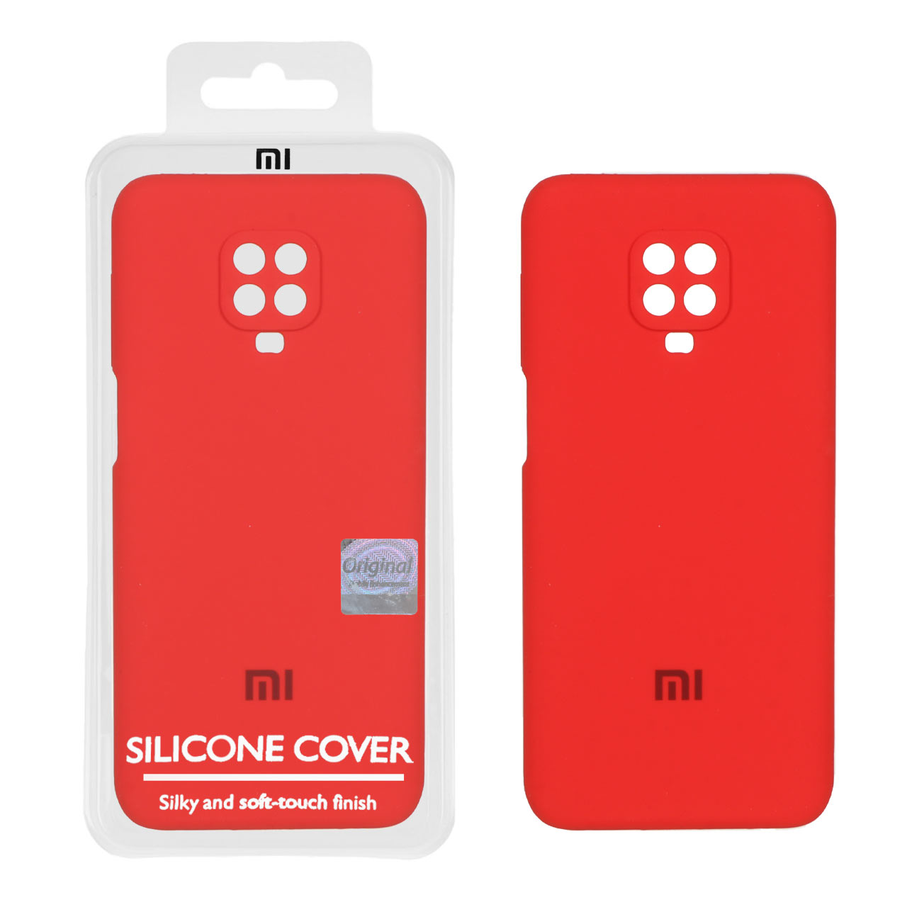 قاب سیلیکونی پاک کنی اورجینال Master Quality مدل Xiaomi Redmi Note 9S / Redmi Note 9 Pro / Redmi Note 9 Pro Max - قرمز (پک دار)