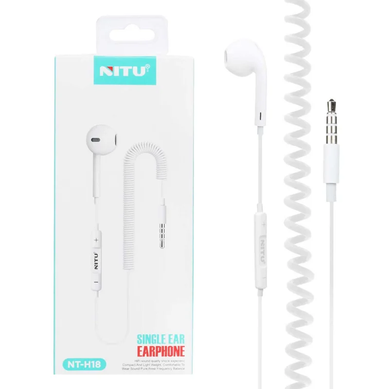 هندزفری با سیم NITU مدل H18 - سفید