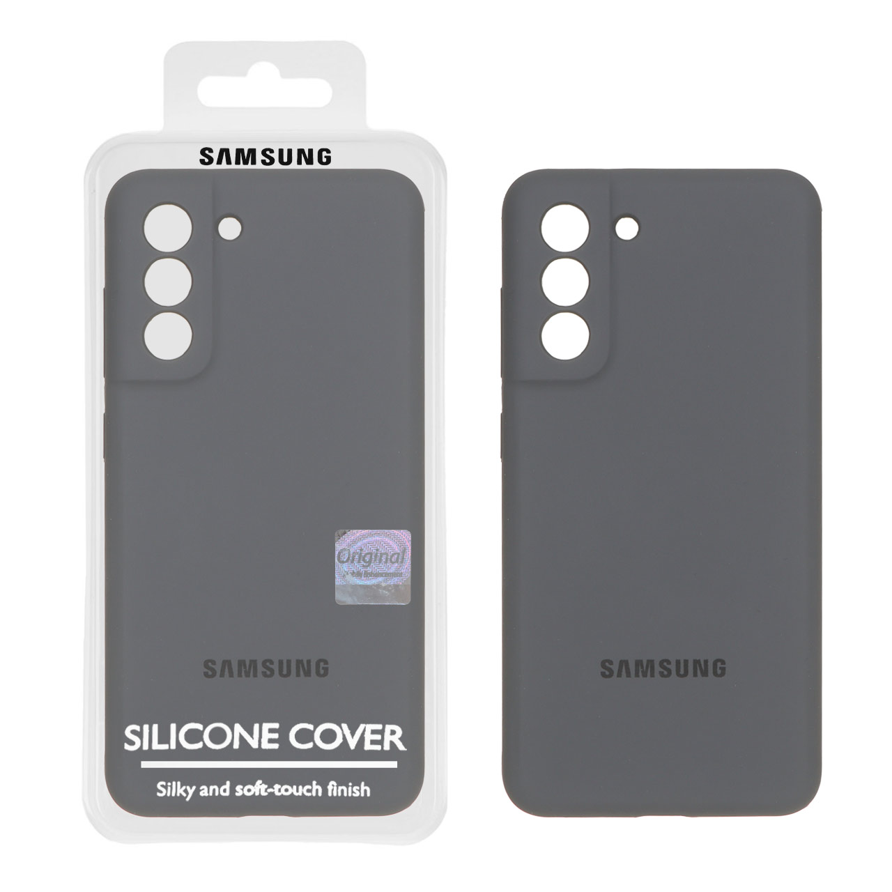 قاب سیلیکونی پاک کنی اورجینال Master Quality مدل Samsung Galaxy S21 FE - خاکستری (پک دار)