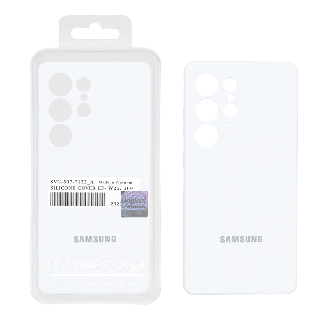 قاب سیلیکونی پاک کنی اورجینال Master Quality مدل Samsung Galaxy S25 Ultra - سفید (پک دار)
