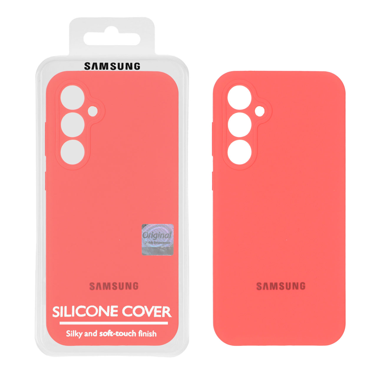 قاب سیلیکونی پاک کنی اورجینال Master Quality مدل Samsung Galaxy S23 FE - مرجانی (پک دار)