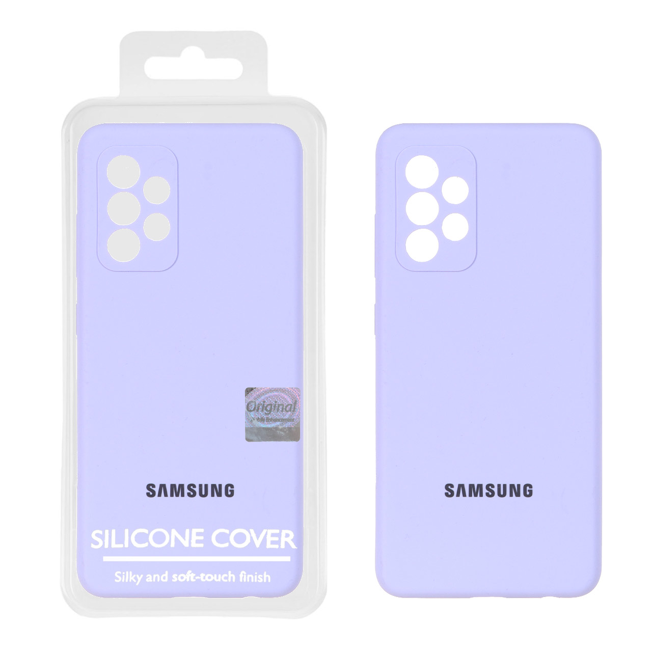 قاب سیلیکونی پاک کنی اورجینال Master Quality مدل Samsung Galaxy A52 / A52s - یاسی (پک دار)