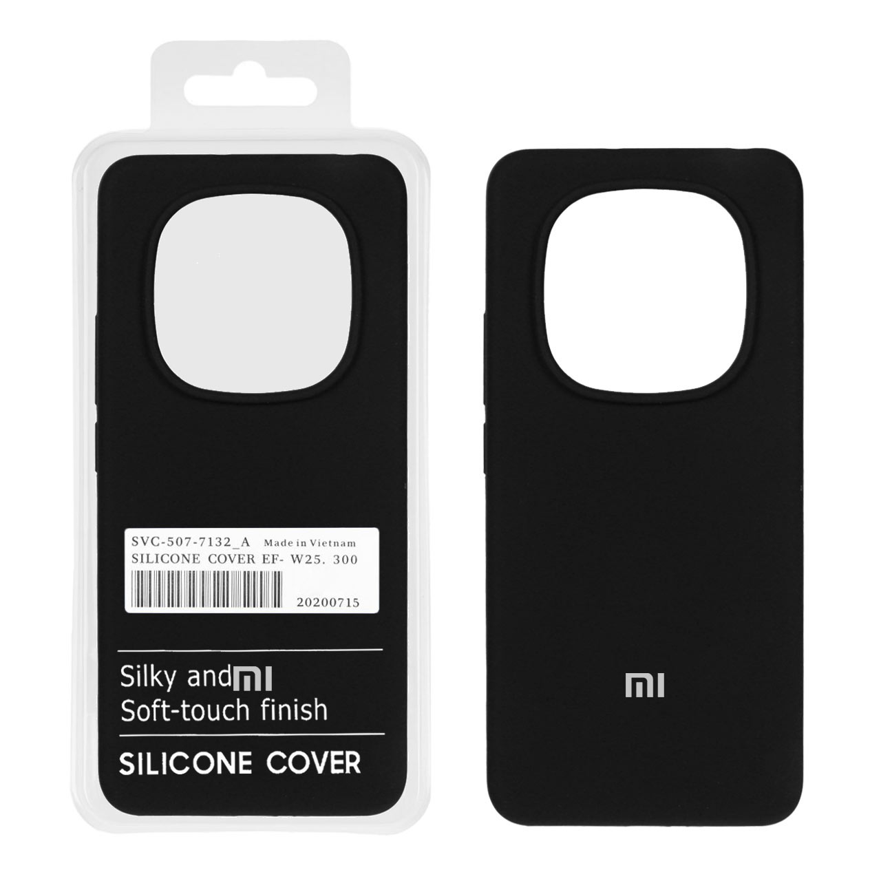 قاب سیلیکونی پاک کنی اورجینال درجه یک Xiaomi Redmi Note 14 Pro 4G - مشکی (پک دار)