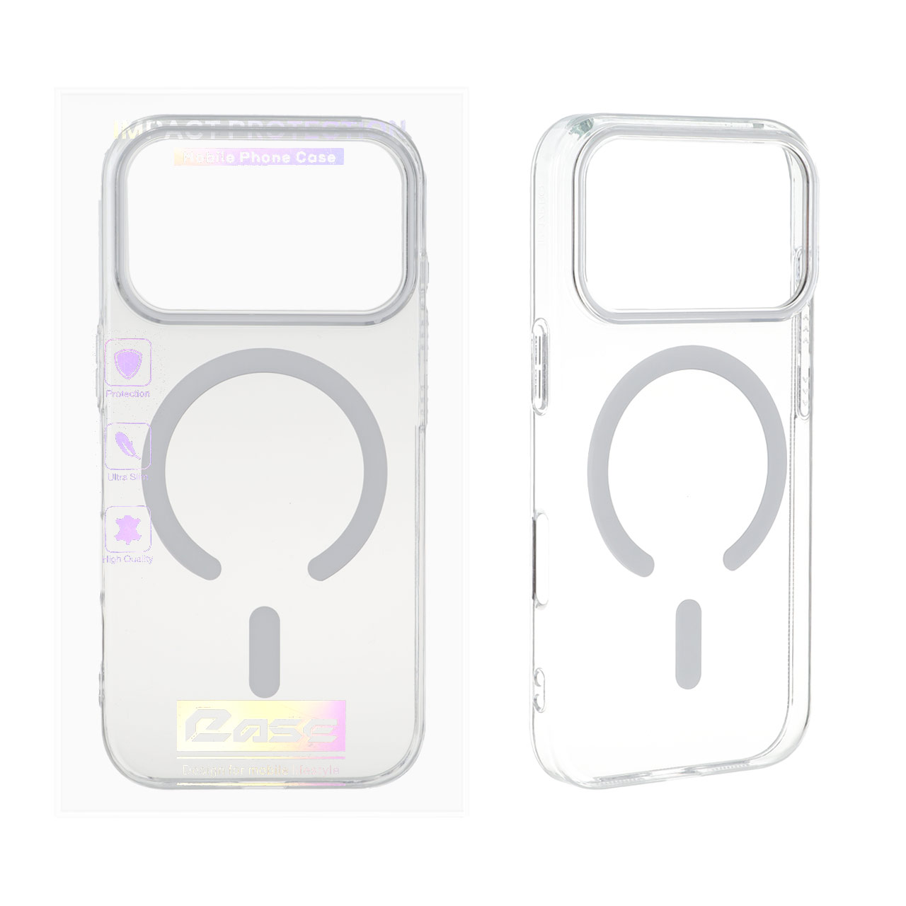 قاب اورجینال کریستالی دو رنگ Magsafe مدل Apple iPhone 17 Pro - سفید (پک دار)