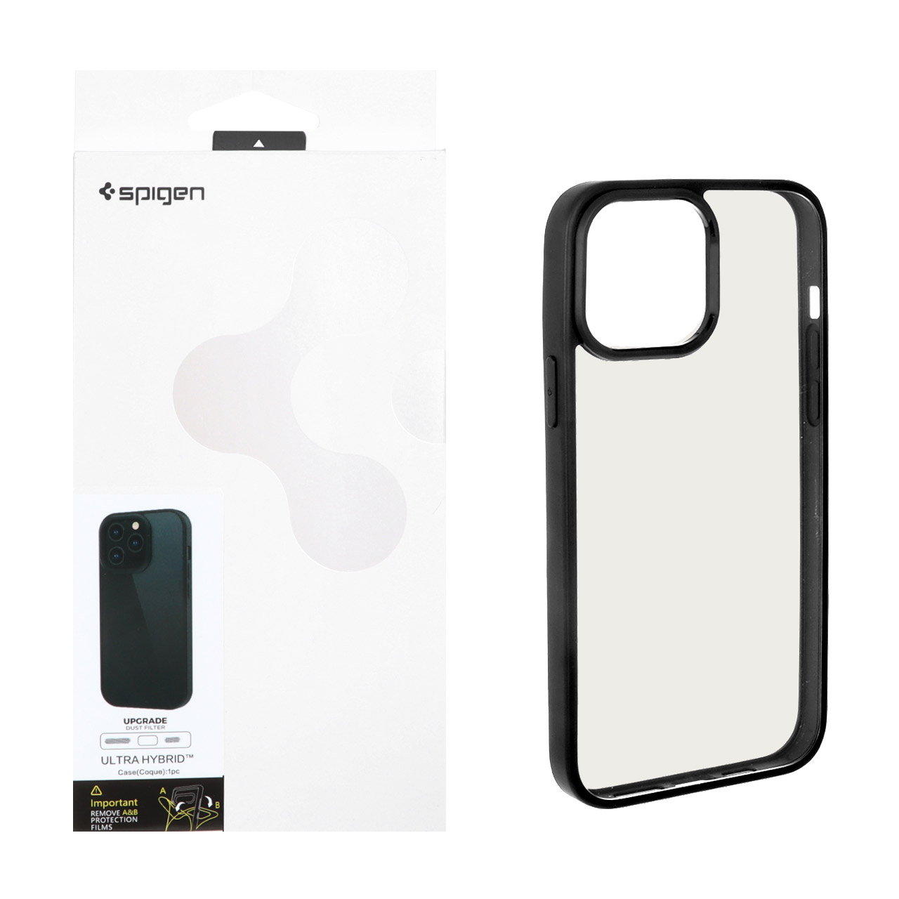 قاب اورجینال Spigen با توری اسپیکر فلزی Apple iPhone 13 Pro Max - مشکی (پک دار)