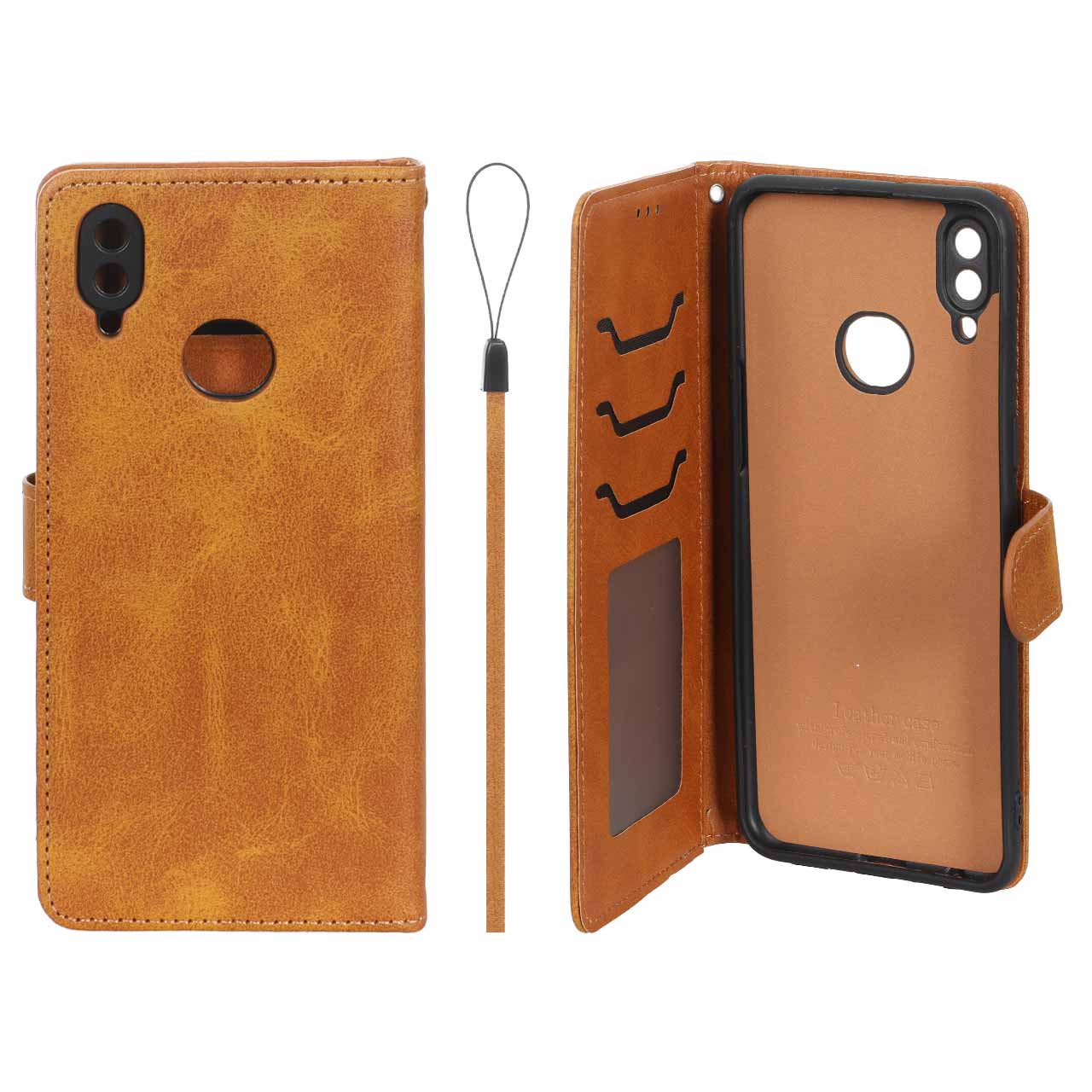 کیف موبایل مگنتی درجه یک داخل خز MNC Plus مدل Samsung Galaxy A10s - عسلی