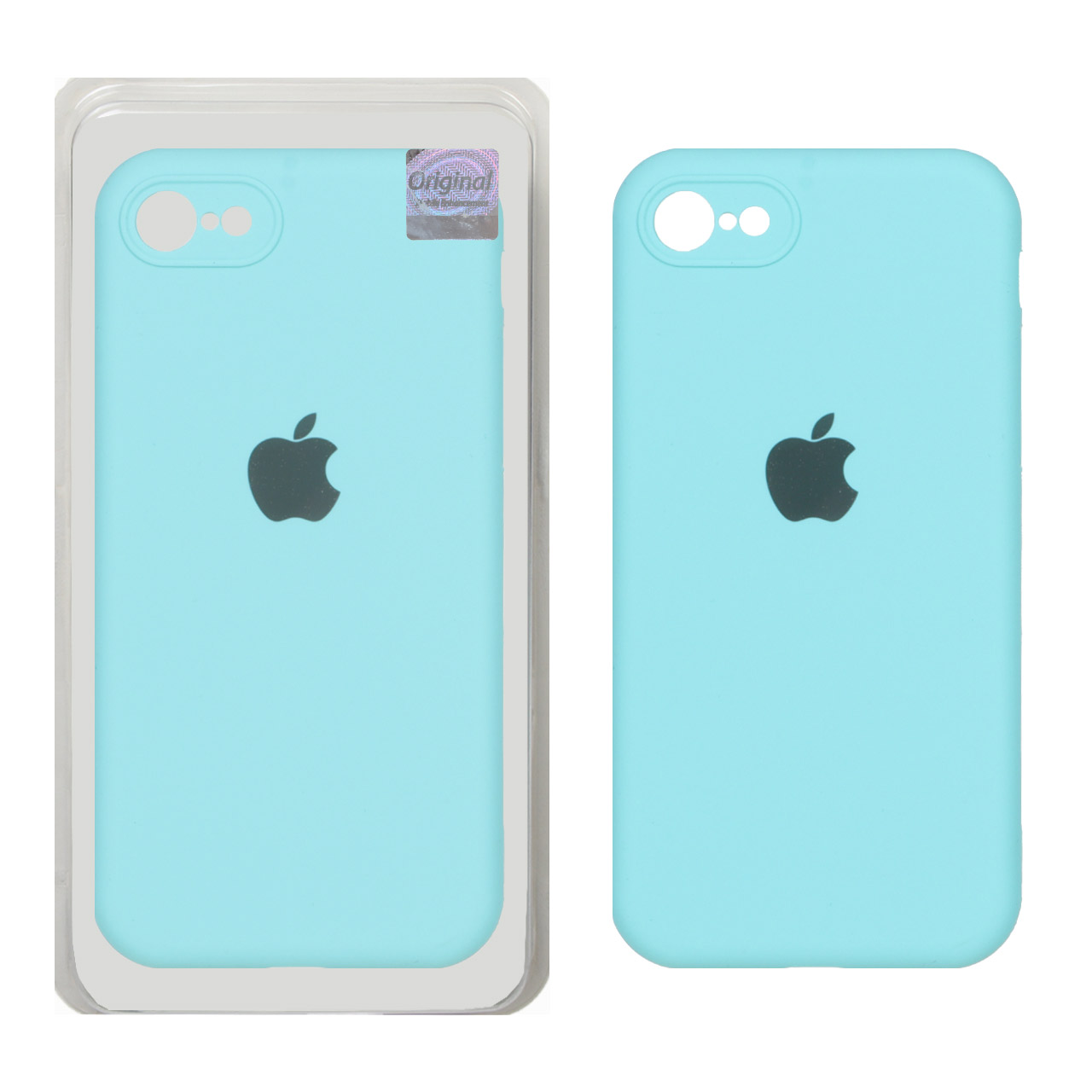 قاب سیلیکونی پاک کنی اورجینال Master Quality مدل Apple iPhone 7 / iPhone 8 / iPhone SE (2020) - سبزآبی (پک دار)