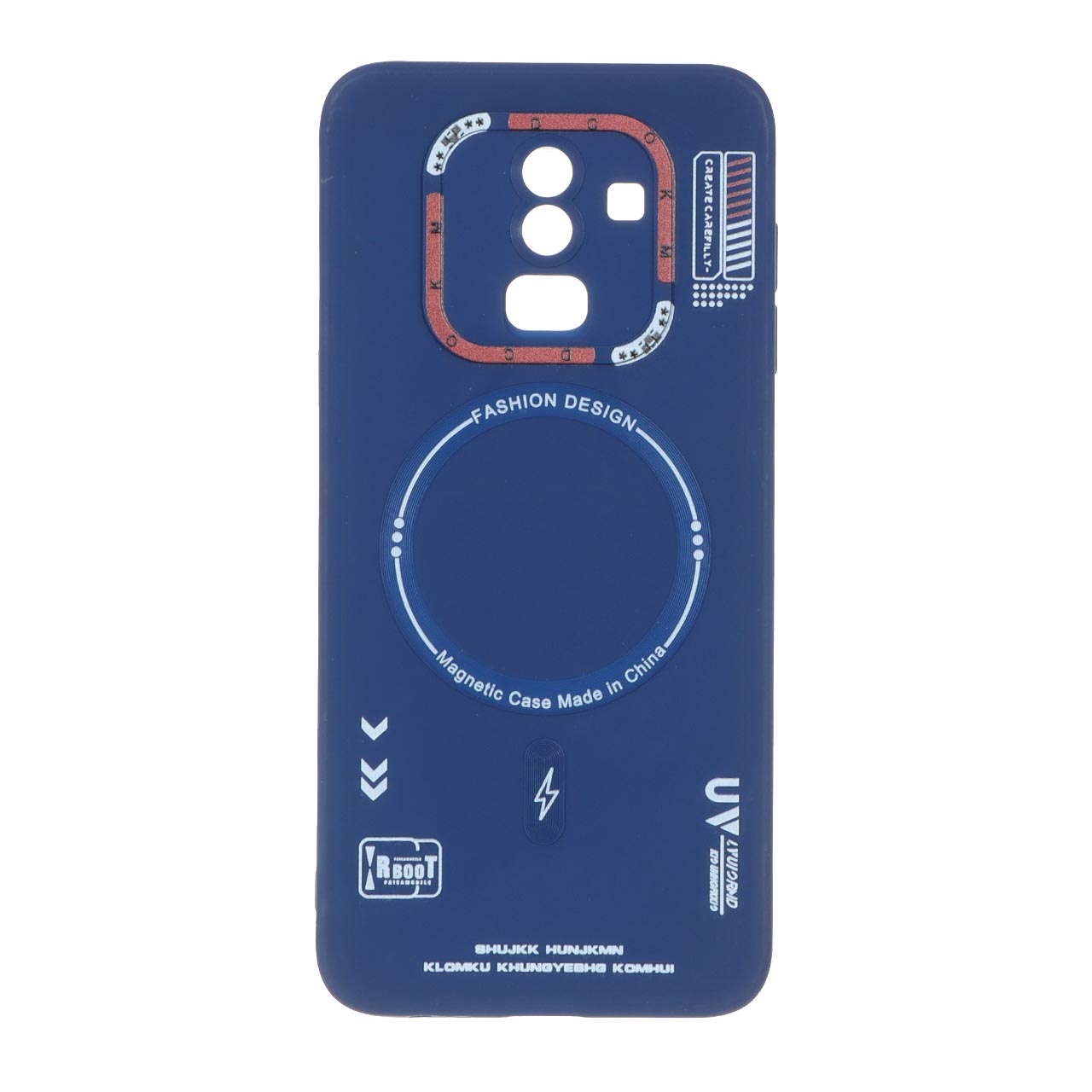 قاب Fashion Design طرح مگ سیف RT مدل Samsung Galaxy A6 Plus - سرمه ای