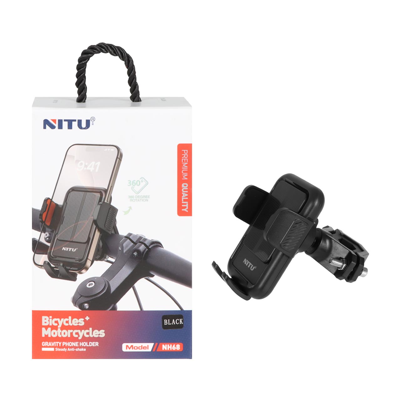 هولدر گوشی موبایل مخصوص دوچرخه Nitu مدل NH68 - مشکی