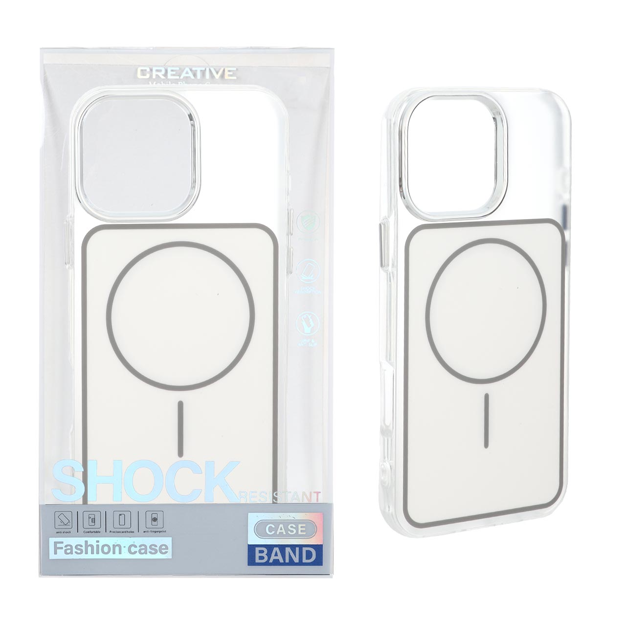 قاب اورجینال Unique Case مات رنگی MagSafe لنز کروم Apple iPhone 16 Pro Max - سفید (پک دار)