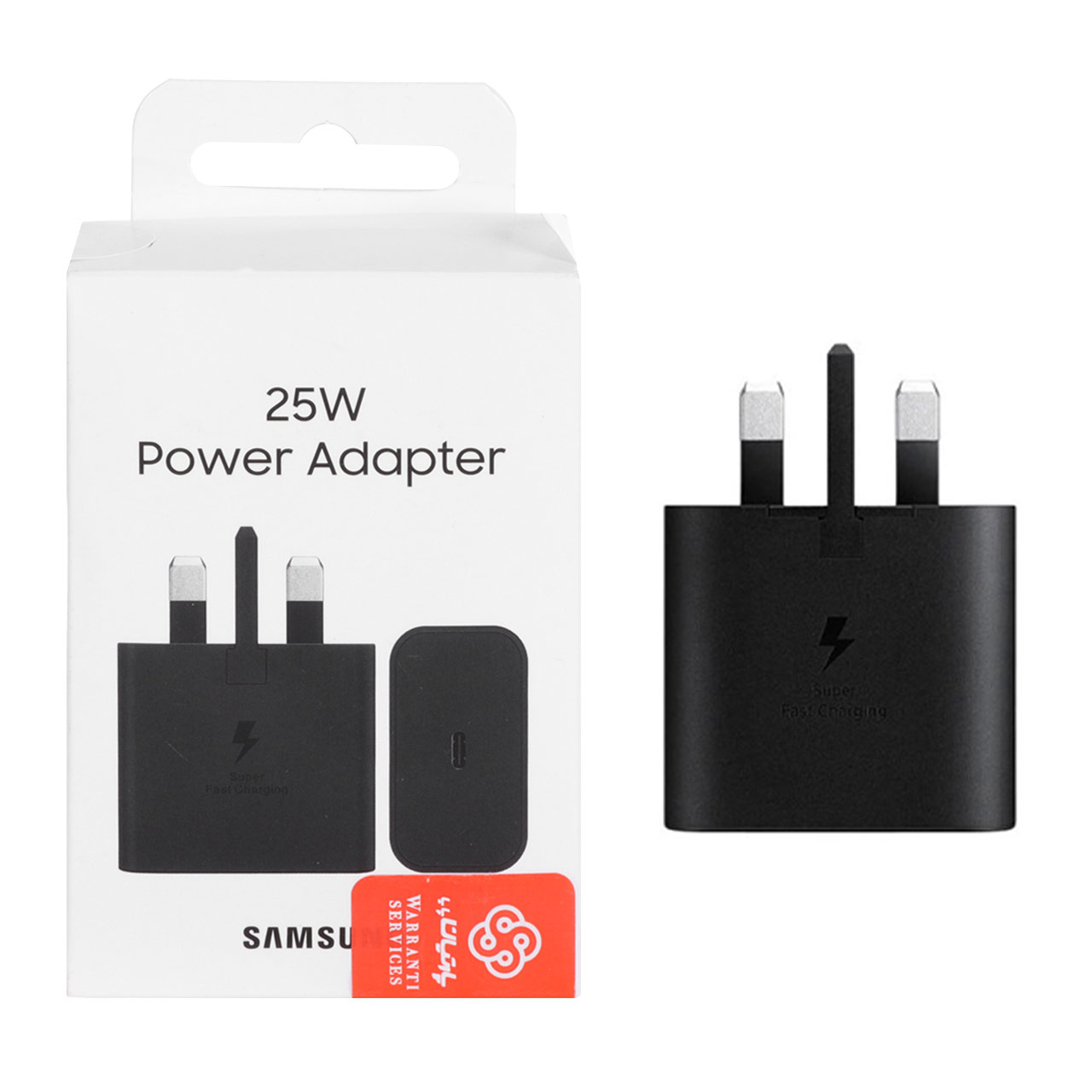 شارژر دیواری سه پین SAMSUNG 25W T2510 ( فست و PD) مشکی - (گارانتی پارتیان پایا) - مجهز به فناوری GAN-NFC- اصلی