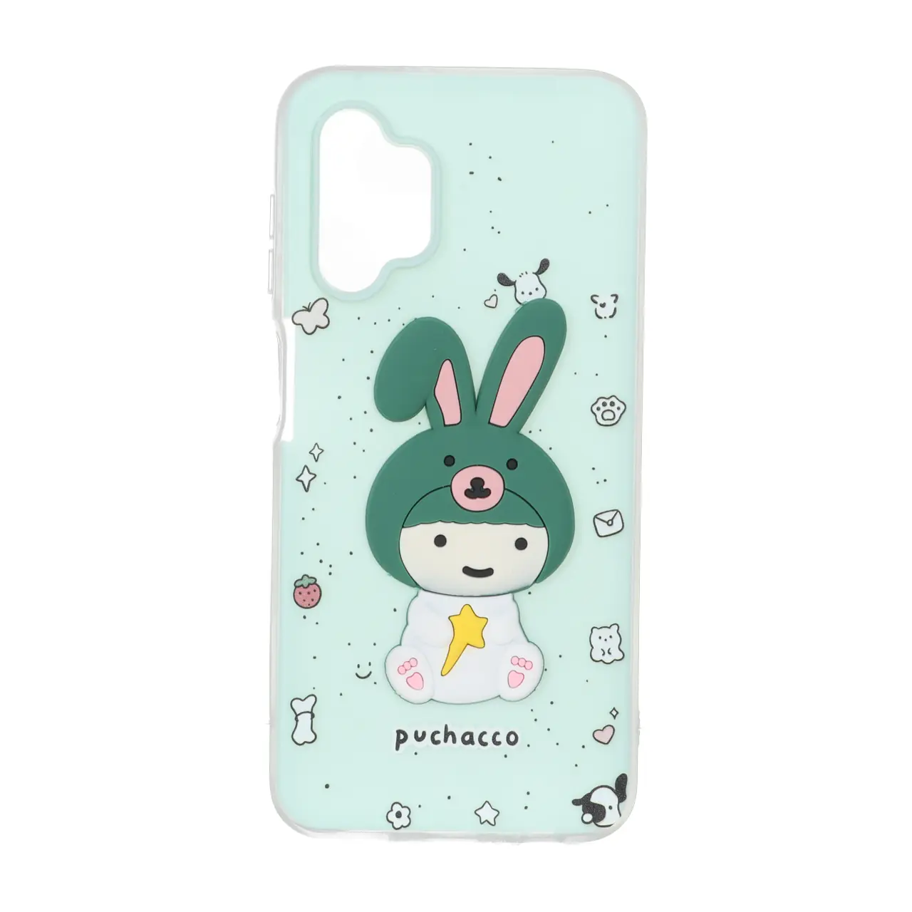 قاب دو لایه مات عروسک برجسته Samsung Galaxy A13 4G / A13 5G / A04s / M13 4G / M23 / F13 - سبز