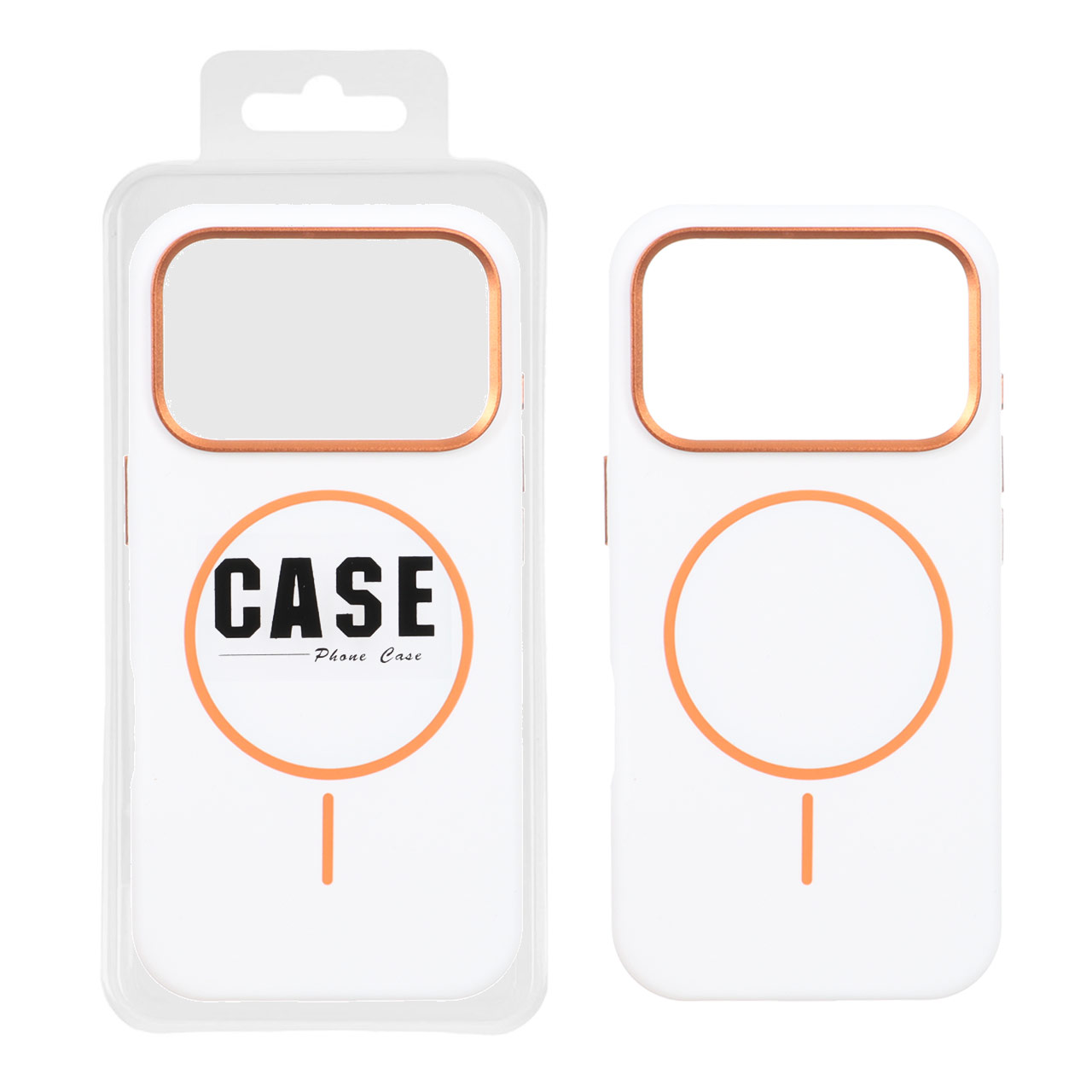 قاب سیلیکونی پاک کنی اورجینال درجه یک MagSafe لنز فلزی Apple iPhone 17 Pro - سفید (پک دار) - MPS