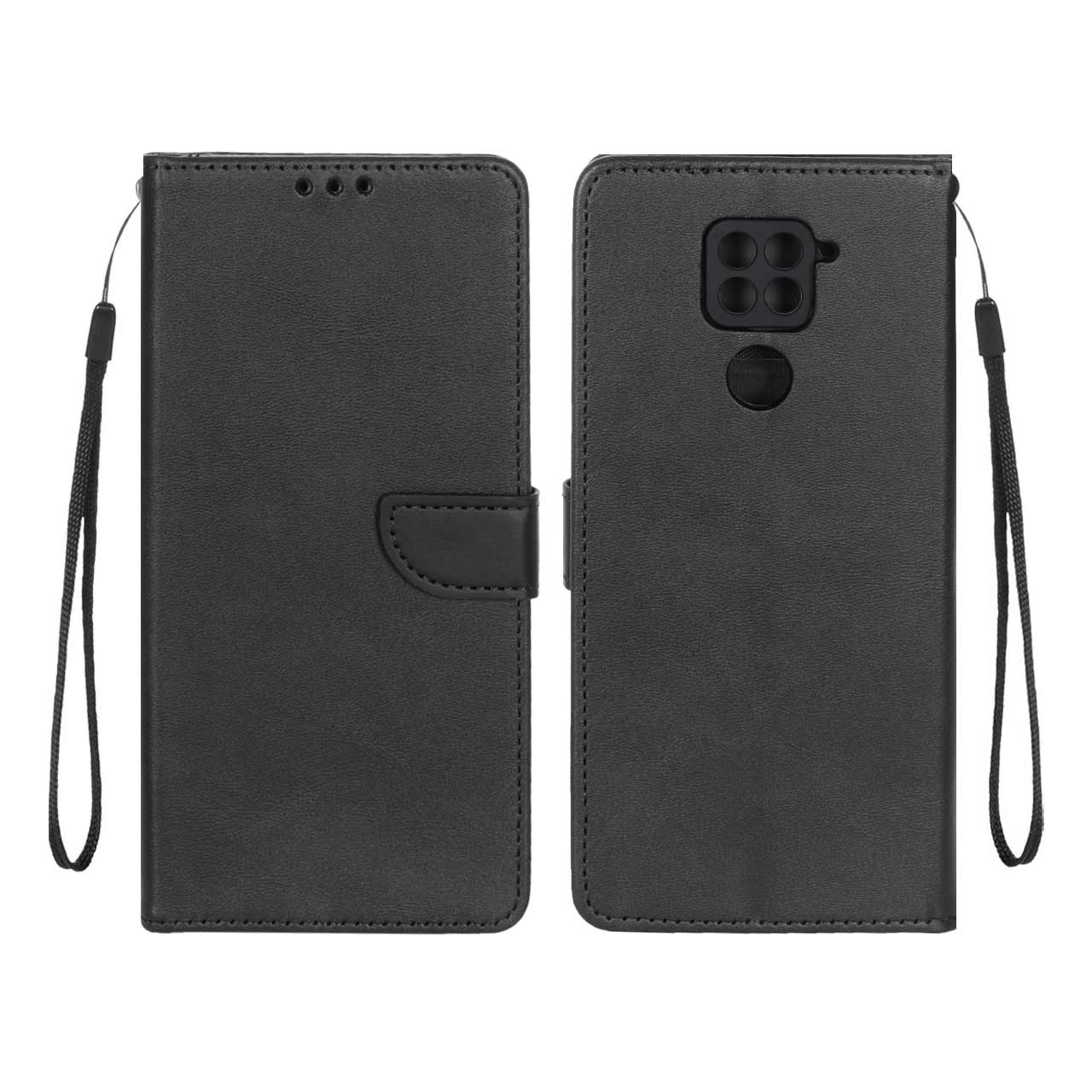 کیف چرمی موبایل مگنتی محافظ لنزدار Xiaomi Redmi Note 9 / Redmi 10X 5G / Redmi 10X Pro 5G - مشکی