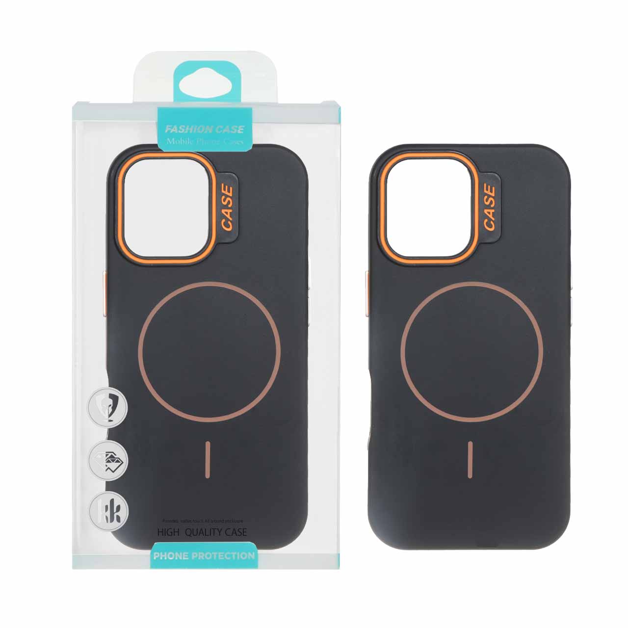 قاب طرح سیلیکون Magsafe پاستیلی Apple iPhone 17 - مشکی (پک دار)