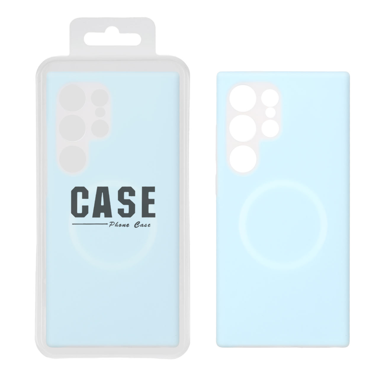 قاب سیلیکونی پاستیلی MagSafe مدل Samsung Galaxy S24 Ultra - آبی (پک دار)