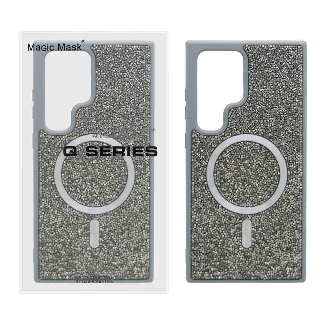 قاب اورجینال دیاموند Magsafe مدل Samsung Galaxy S24 Ultra - نقره ای (پک دار)