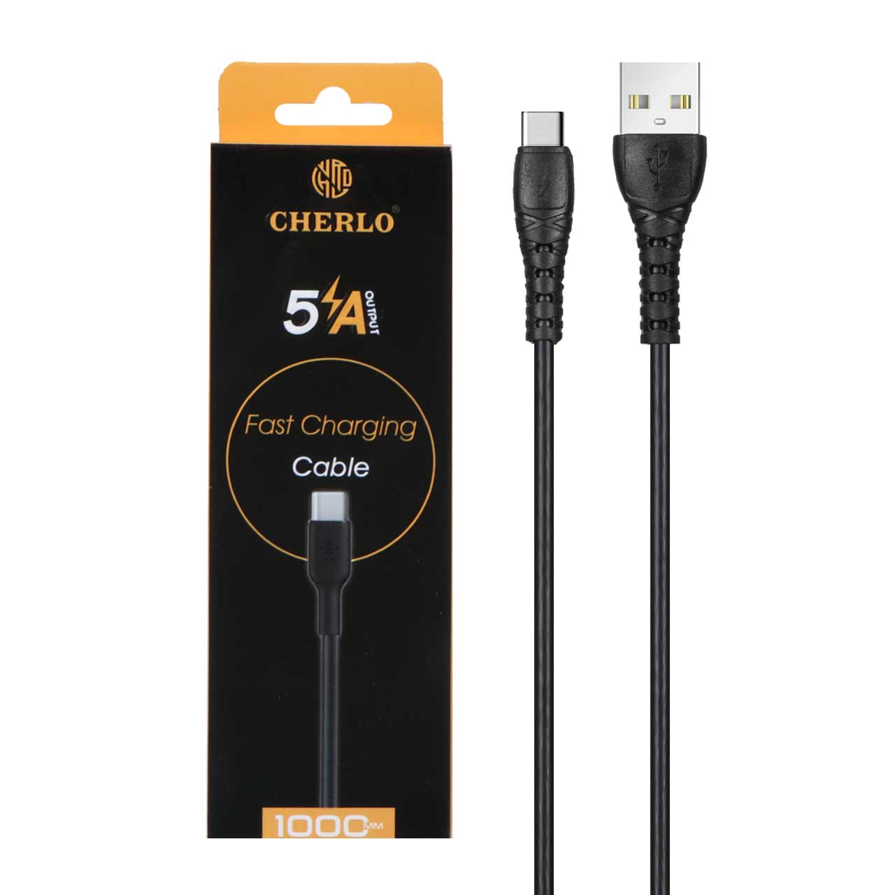 کابل شارژ فست CHERLO Type-C مدل CH-TC10 - مشکی - SMO