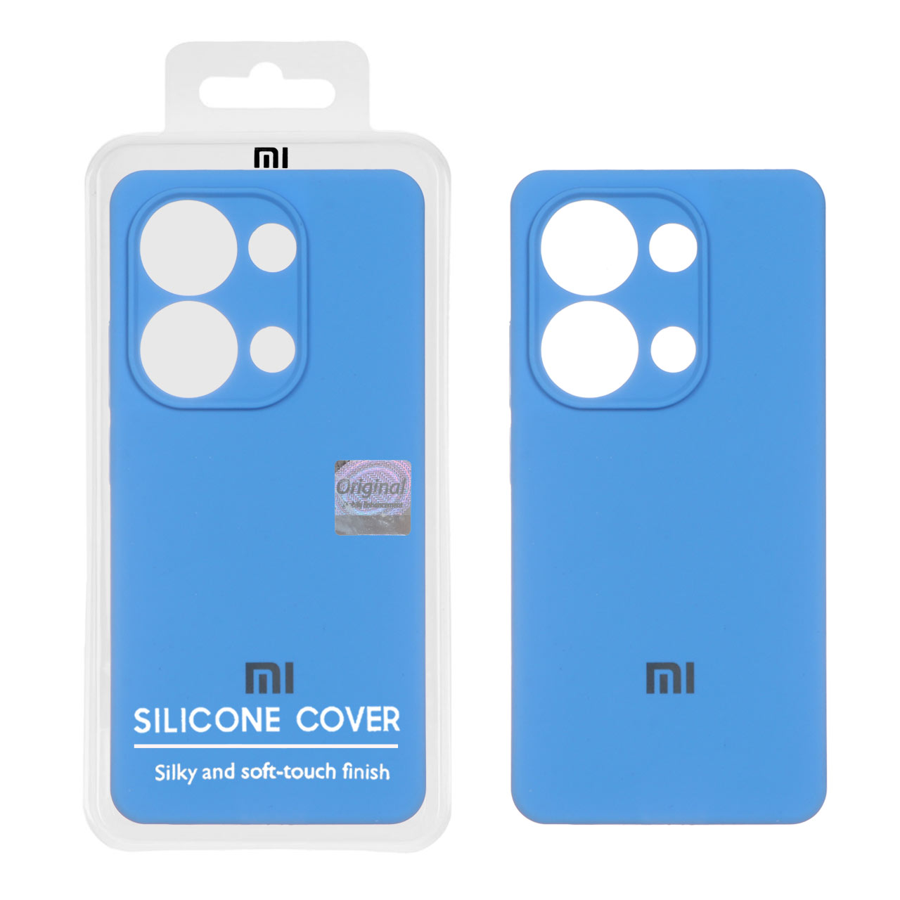 قاب سیلیکونی پاک کنی اورجینال Master Quality مدل Xiaomi Redmi Note 14S / Note 13 Pro 4G / M6 Pro 4G - آبی (پک دار)