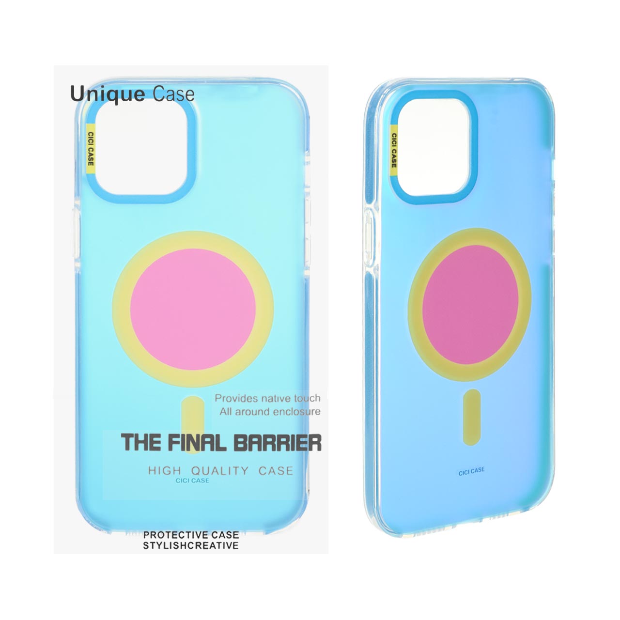 قاب CiCi Case هولوگرامی Magsafe مدل Apple iPhone 12 Pro Max - آبی (پک دار)