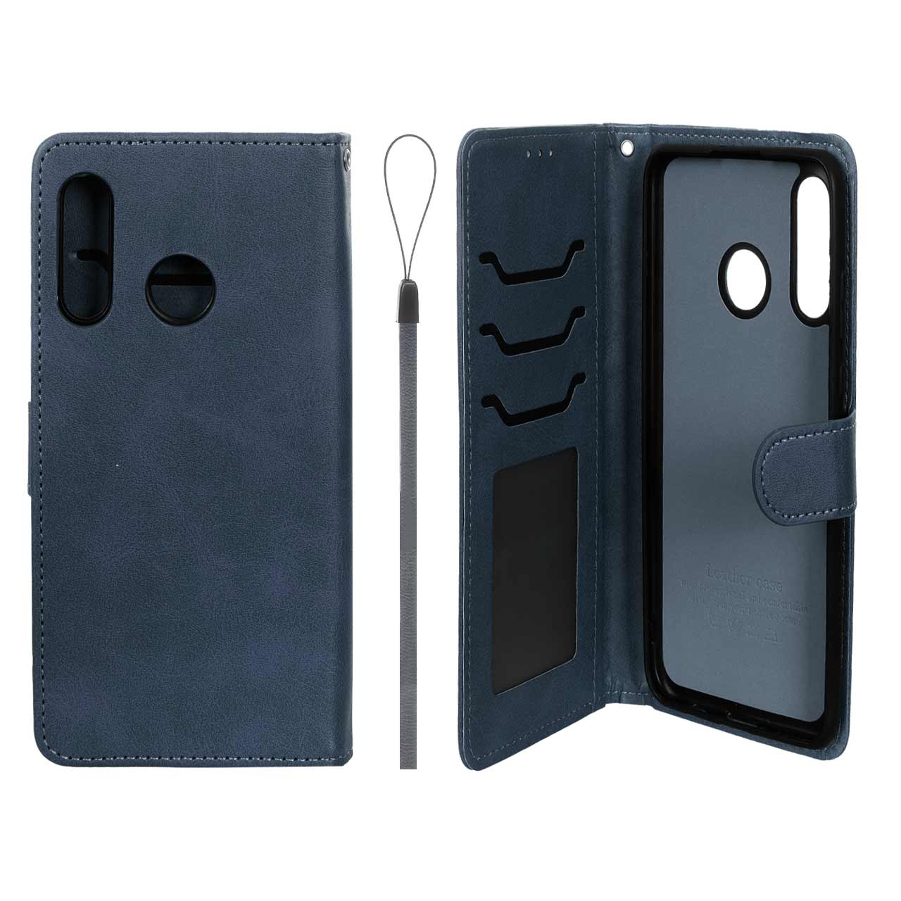 کیف موبایل مگنتی درجه یک داخل خز MNC Plus مدل Huawei P30 Lite - سرمه ای