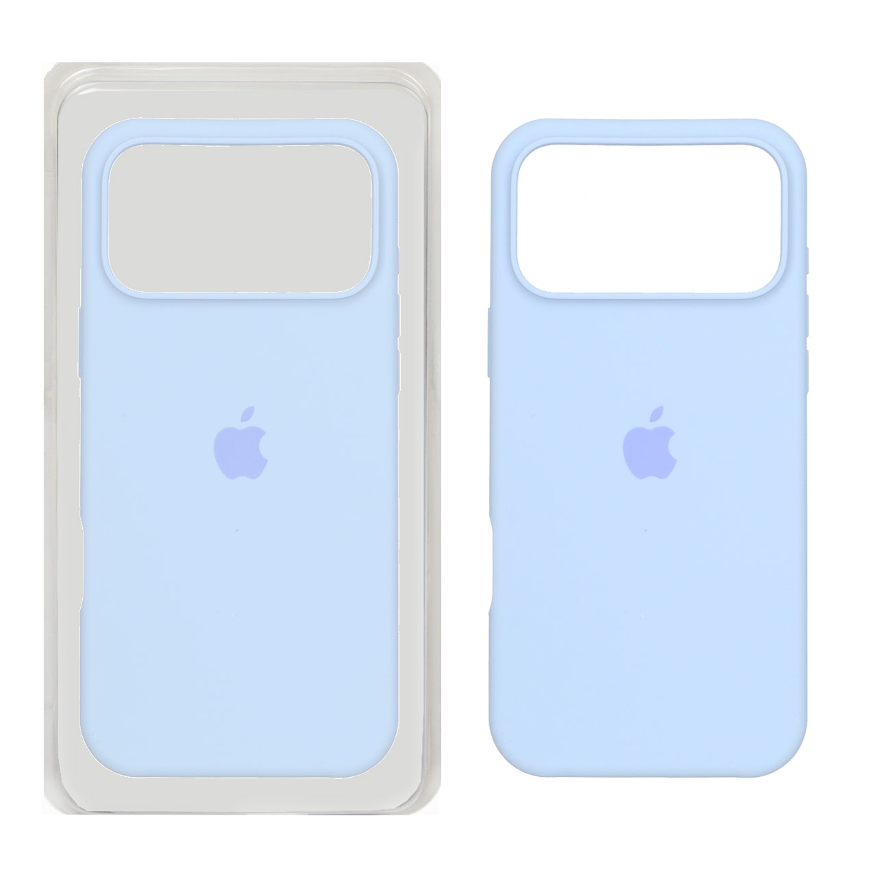 قاب سیلیکونی پاک کنی اورجینال Apple iPhone 17 Pro Max - آبی روشن (پک اصلی)