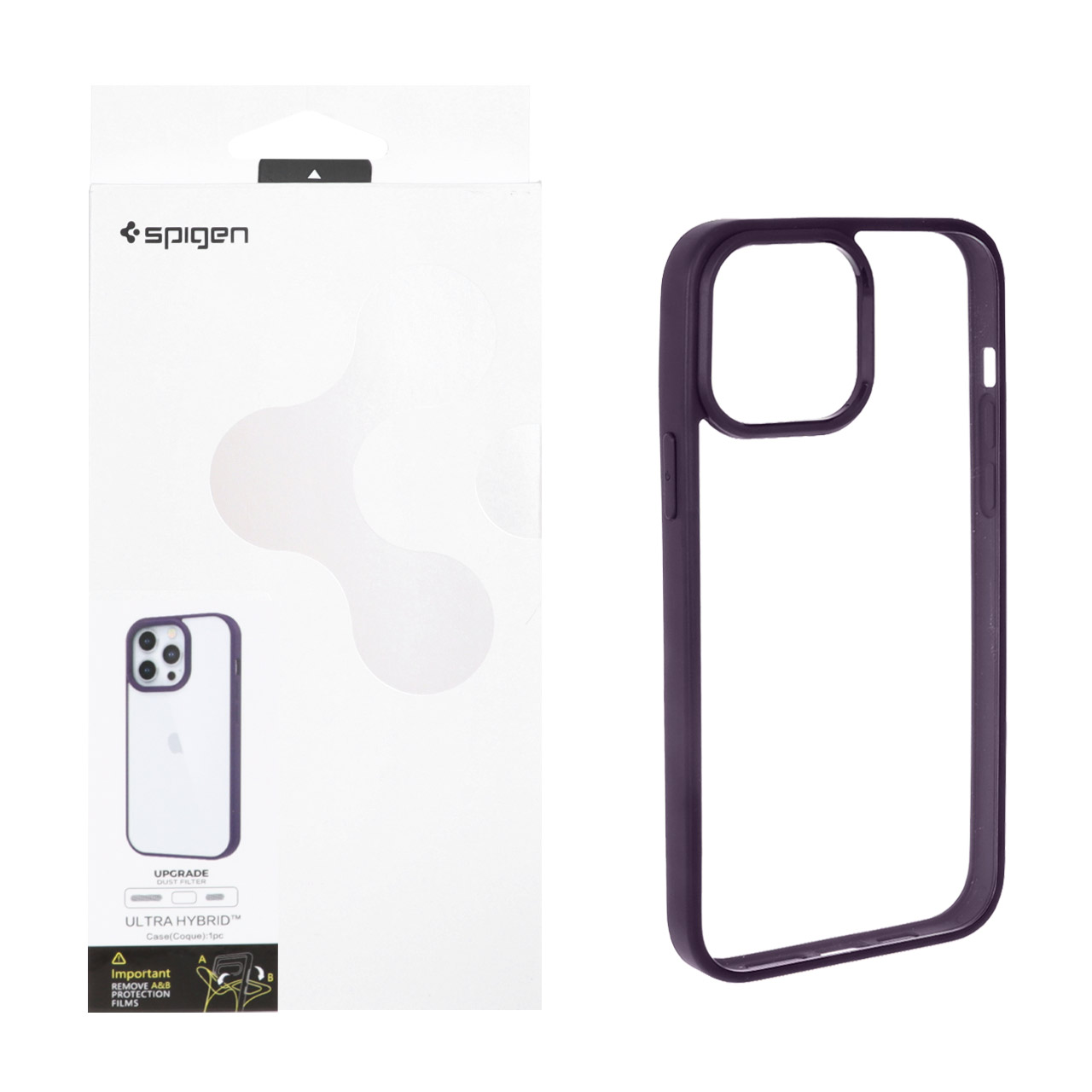 قاب اورجینال Spigen با توری اسپیکر فلزی Apple iPhone 13 Pro Max - بنفش (پک دار)