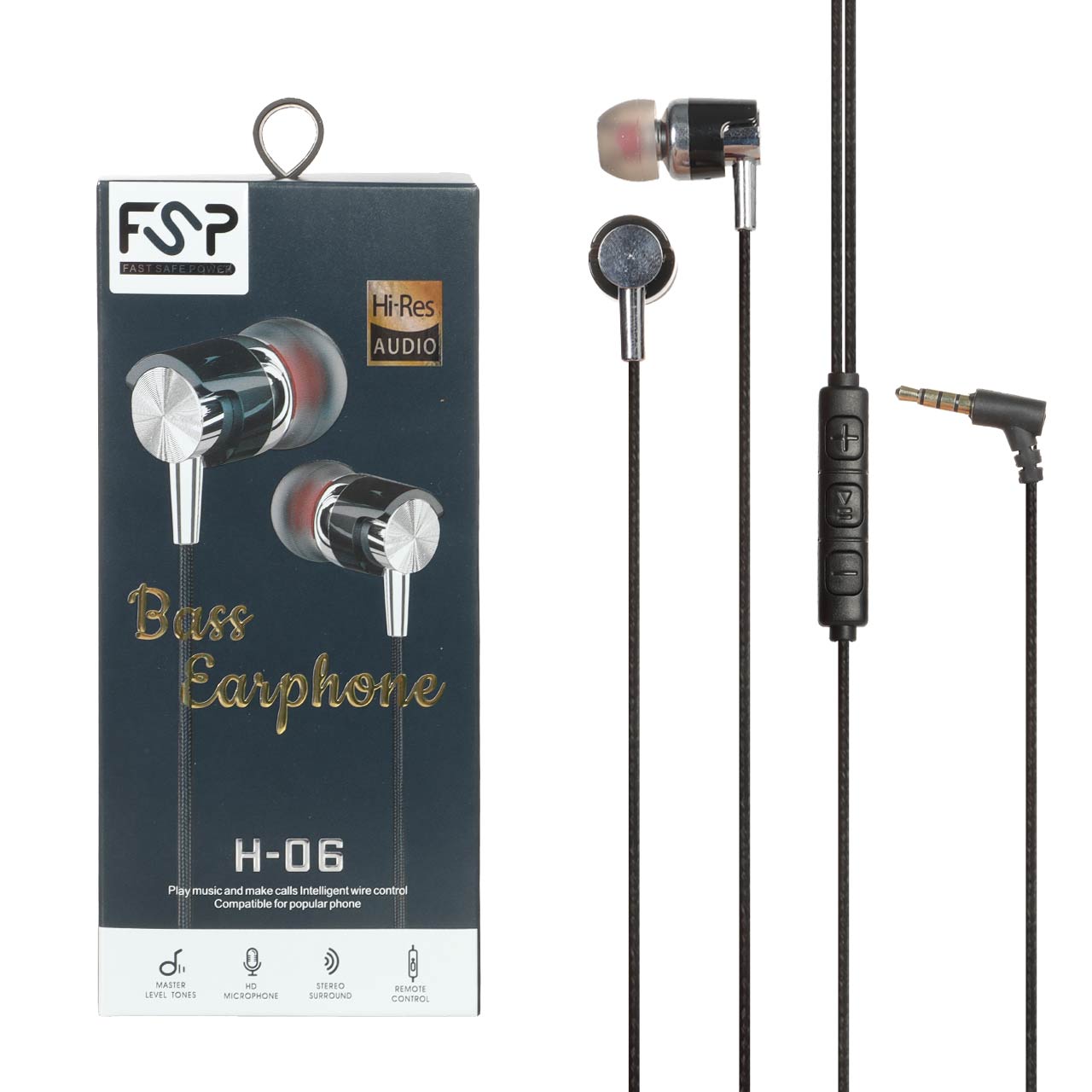 هندزفری با سیم FSP مدل H-06 - مشکی BSA