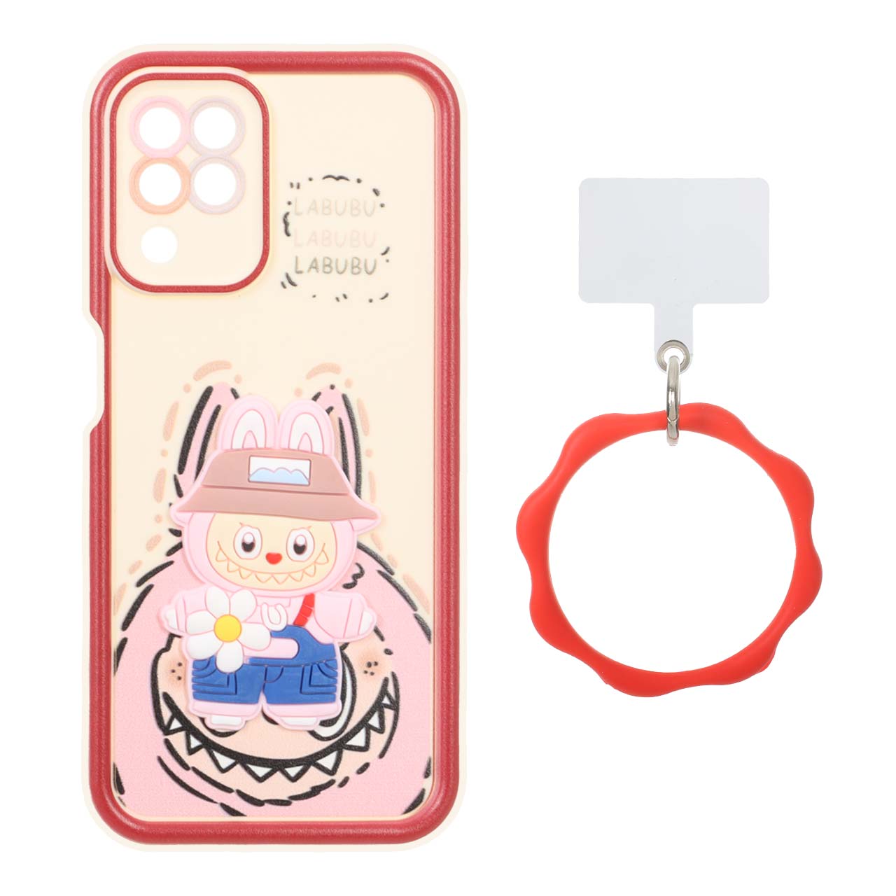 قاب Solid Case عروسک برجسته النگویی Samsung Galaxy A22 4G / M32 4G / F22 - طرح 95