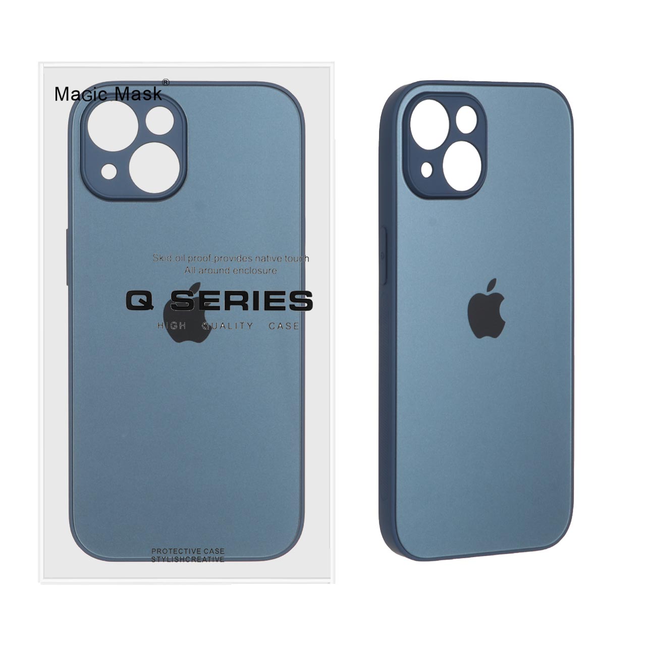 قاب اورجینال PVD ضدخش Magic Mask مدل Apple iPhone 15 - آبی تیره (پک دار)
